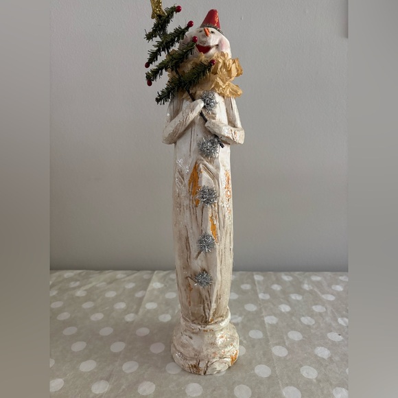 Members Mark Holiday Snowman Hand Painted Wooden Look Home Decor 13 in - Picture 1 of 9